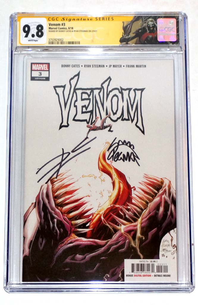 Venom #3 CGC 9.8 1st Knull Signed Cates & Stegman