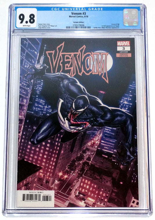 Venom #3 CGC 9.8 Molina 1:25 Retail Variant 1st Knull