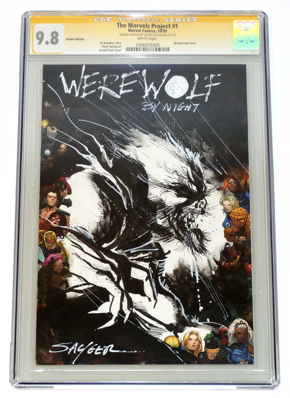 Marvels Project #1 CGC 9.8 Original Werewolf by Night Sketch by Sayger