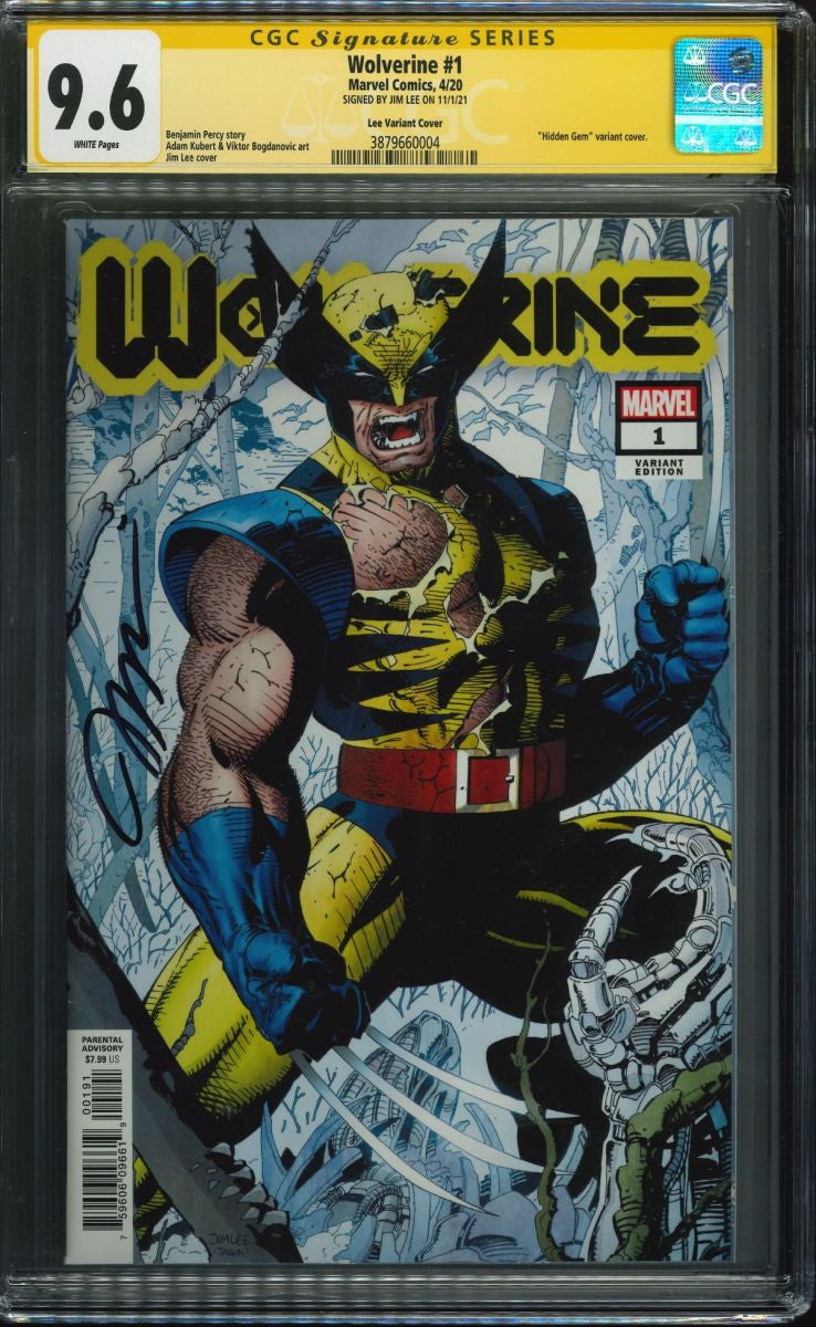 Wolverine #1 CGC 9.6 1:100 Retail Variant signed Jim Lee